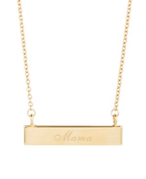 image of brook & york 14K Gold Plated Mama Bar Necklace
