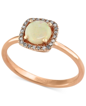image of Gemma by Effy Opal (3/4 ct. t.w.) and Diamond Accent Ring in 14k Rose Gold