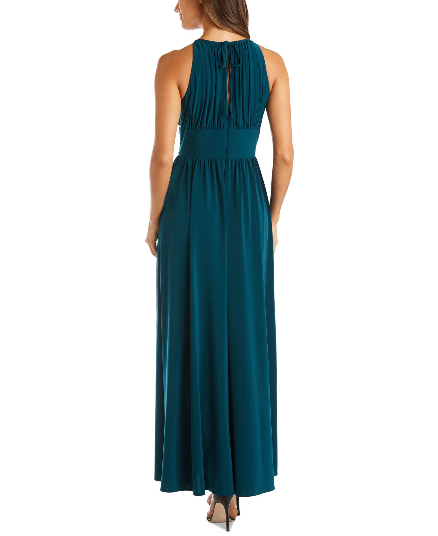 Женское платье R & M Richards R&M Richards Petite Beaded Gown, цвет: Изумрудный — фото 2