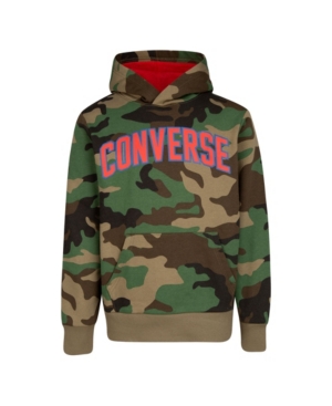 image of Converse Big Boys Camo Printed Hoodie