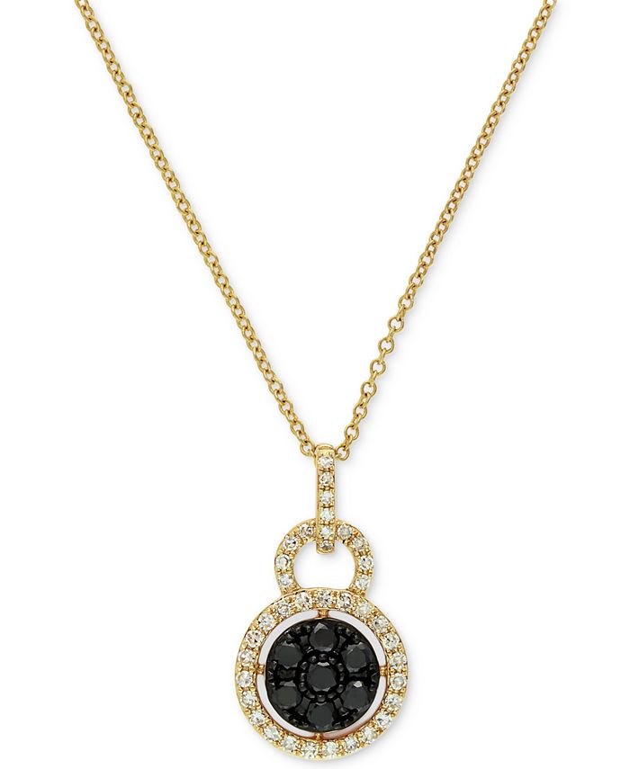 EFFY Collection Caviar by EFFY® Black and White Diamond Pendant (3/8 ct ...