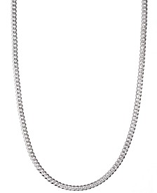 Men's Sterling Silver Necklace, 24" 5-1/2mm Chain