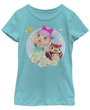 Fifth Sun Big Girls Nintendo Animal Crossing New Horizons Flower Magic T-shirt