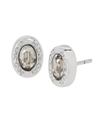 coach signature stone stud earrings