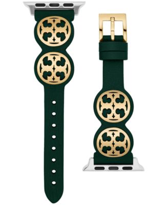 Tory Burch＊The Studs Apple Watchバンド 38mm・40mm＊送料込 Tory Burch Miller Logo Studded Green Leather Strap For Apple