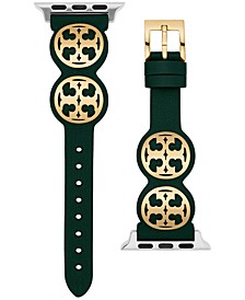 Miller Logo Studded Green Leather Strap For Apple Watch® 38mm/40mm