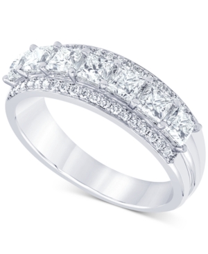 image of Diamond Princess Seven Stone Band (1-1/3 ct. t.w.) in 14k White Gold