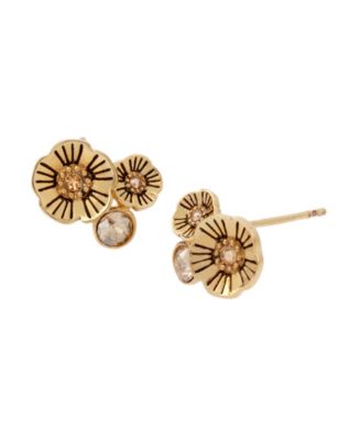 coach flower earrings