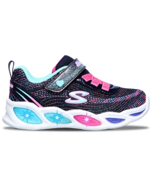 image of Skechers Toddler Girls S Lights Shimmer Beams Sparkle Glitz Stay-Put Closure Light Up Running Sneakers from Finish Line