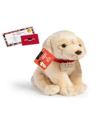 Fao Schwarz Toy Plush Puppy Floppy Labrador 10inch