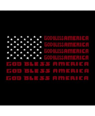Men's Raglan Word Art T-shirt - God Bless America