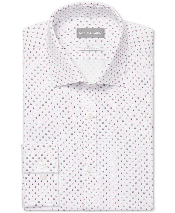 Michael Kors Men's Slim-Fit Non-Iron Performance Stretch Geo-Print Knit Dress  Shirt & Reviews - Dress Shirts - Men - Macy's