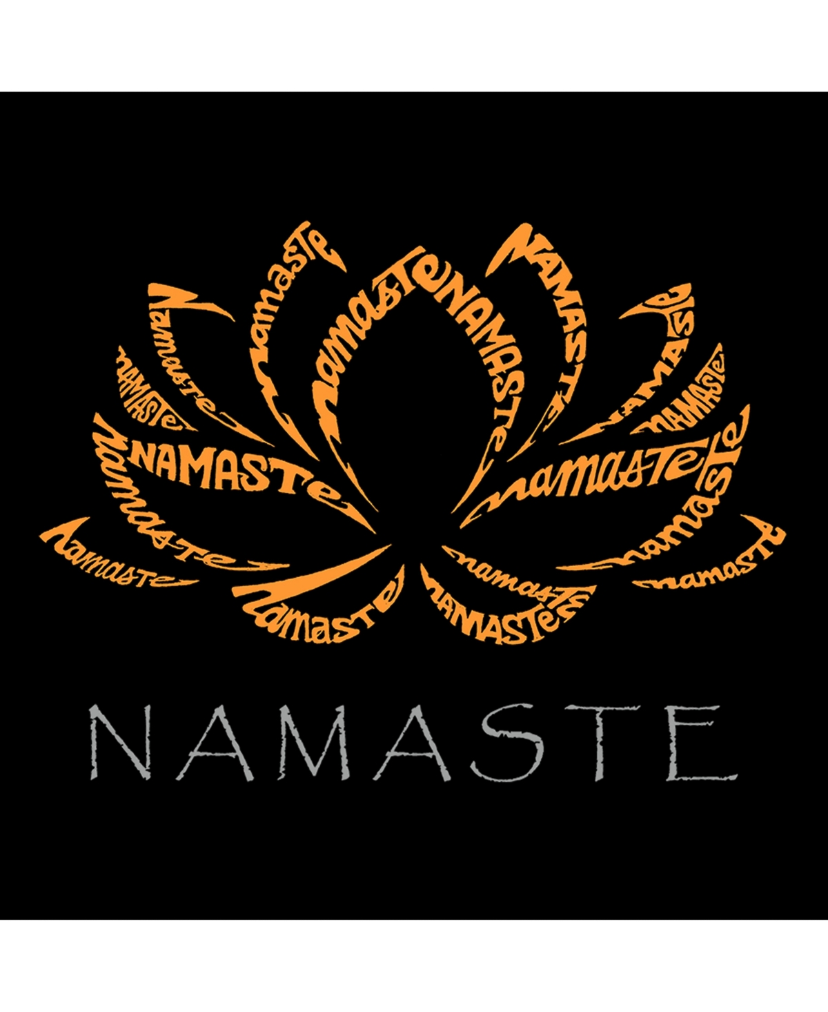 La Pop Art Women's V-Neck T-Shirt with Namaste Word Art