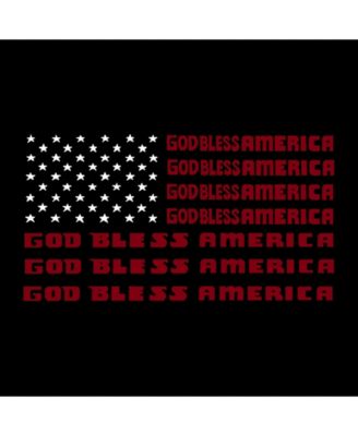 Men's Word Art Hooded Sweatshirt - God Bless America