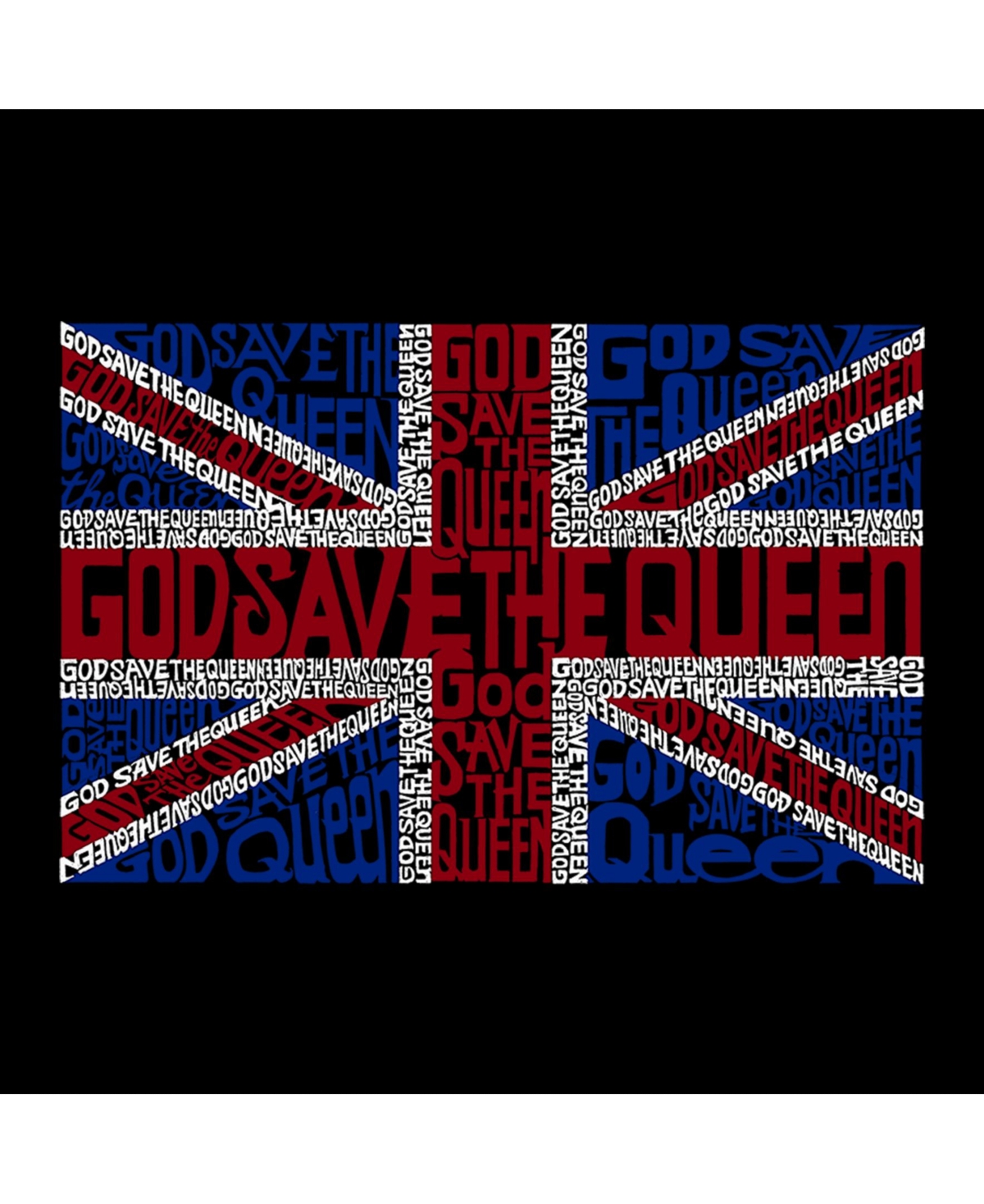 La Pop Art Men's Word Art Hooded Sweatshirt - God Save The Queen