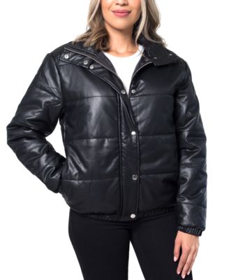 macy's black puffer jacket