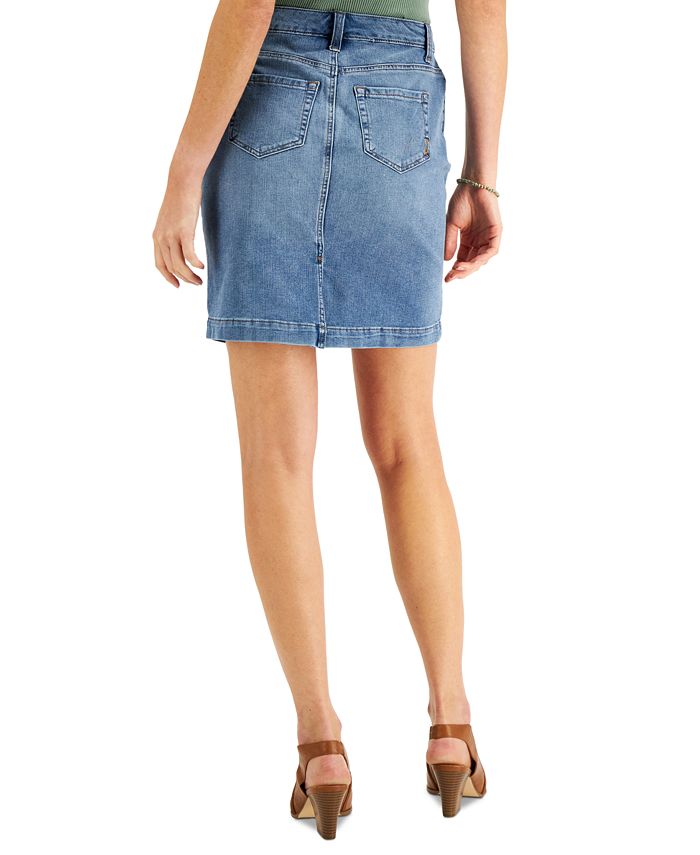 Style & Co Basic Denim Skirt, Created for Macy's - Macy's