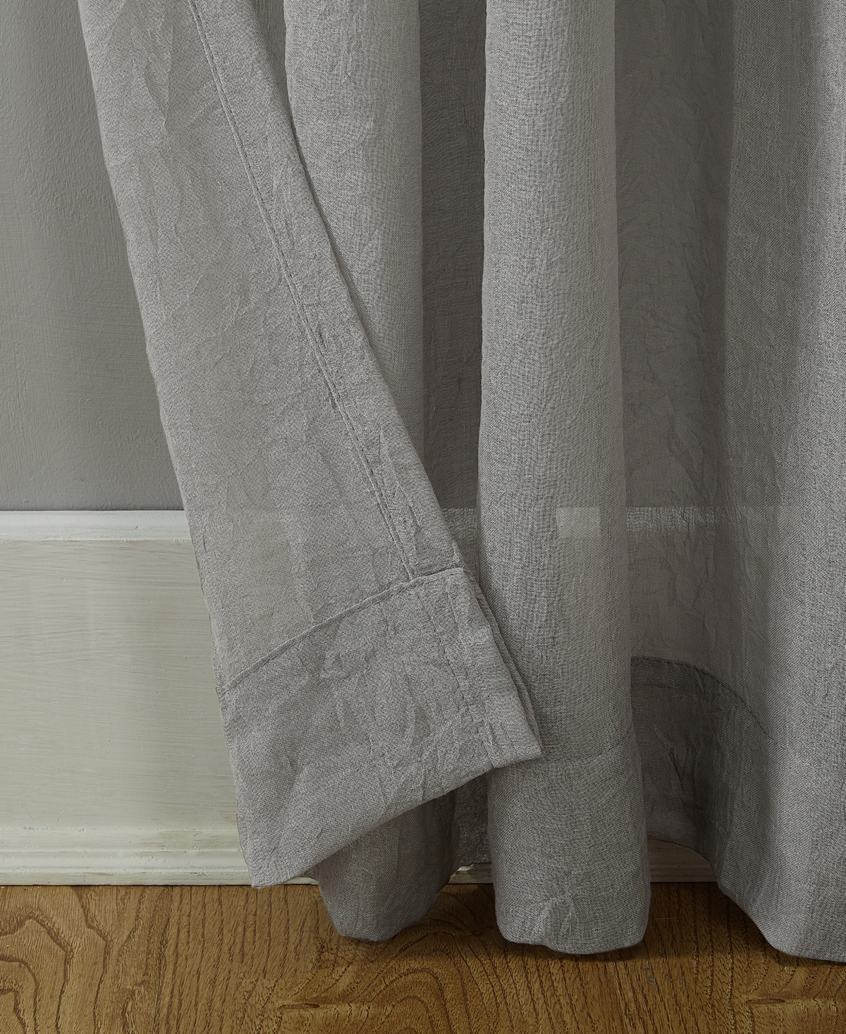 Silvia Crushed Texture Semi-Sheer Rod Pocket Curtain Panel
