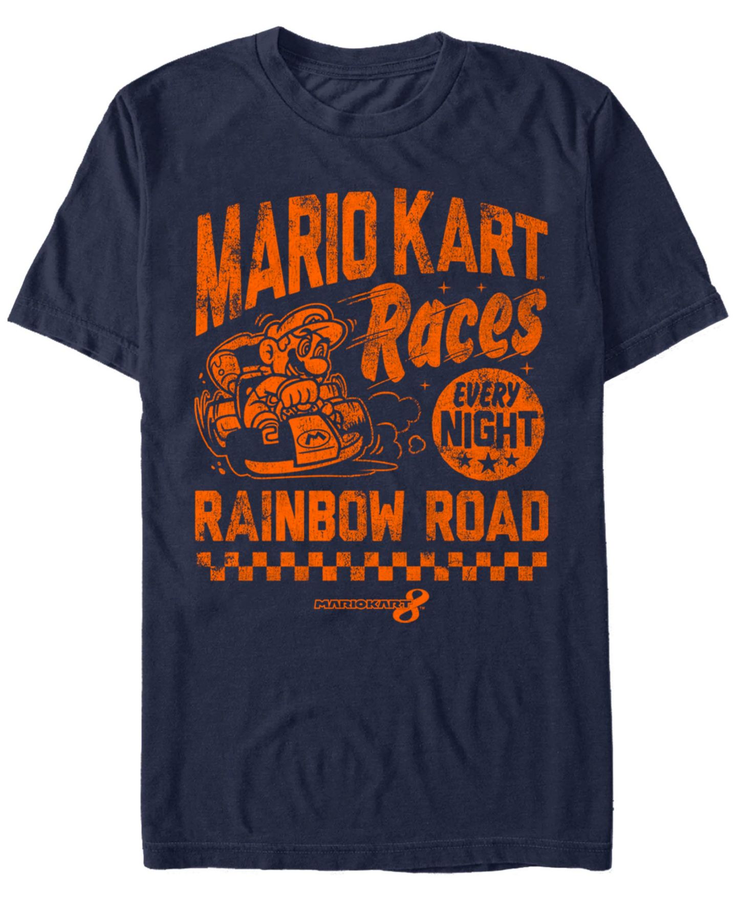 Мужская футболка Fifth Sun Nintendo Race Nights Short Sleeve, цвет: Тёмно-синий — фото 1
