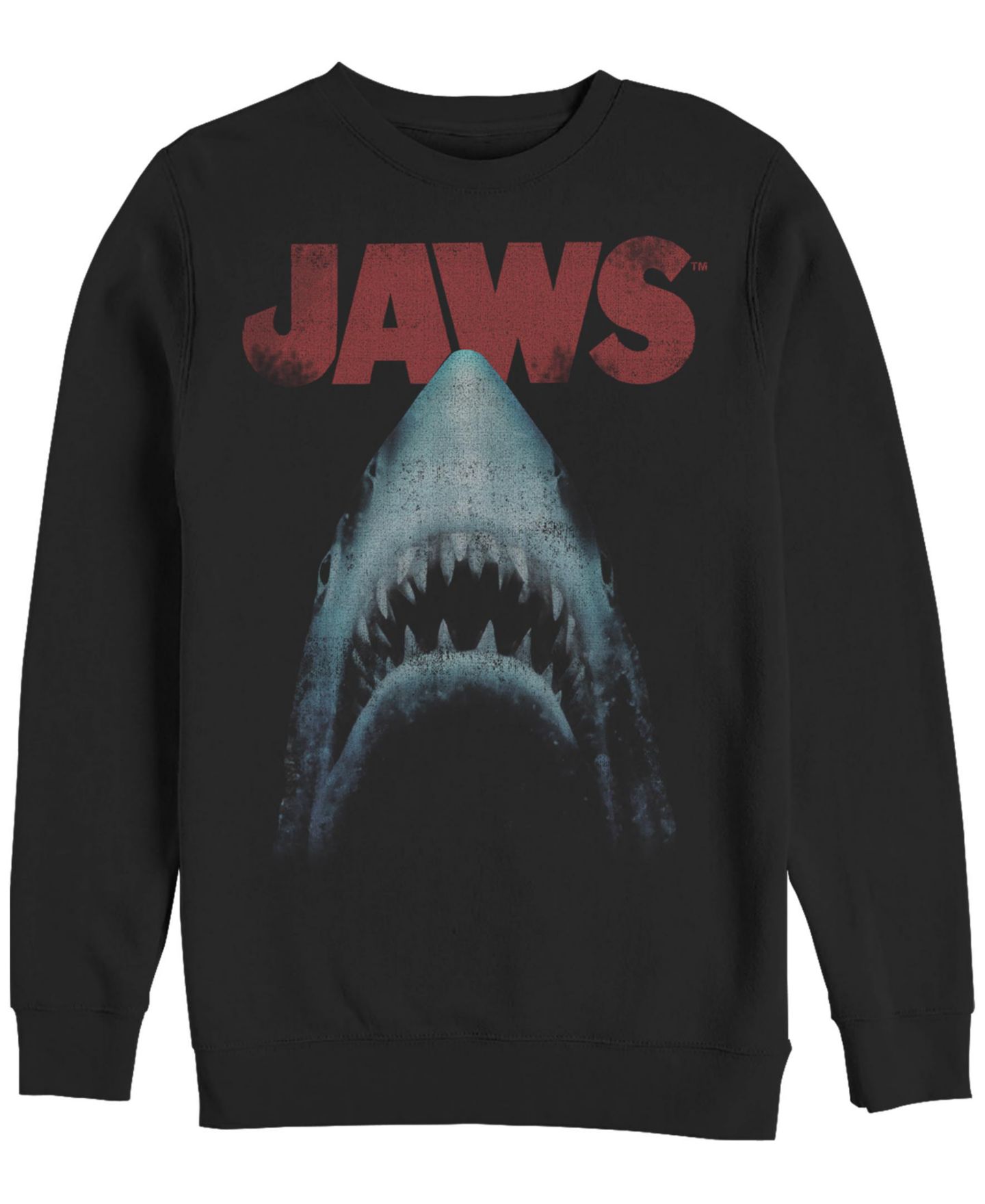 Мужской свитер Fifth Sun Jaws Poster Crew Fleece Pullover T-shirt, цвет: Чёрный — фото 1