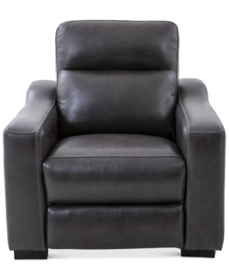 Gabrine Leather Power Recliner, Created for Macy's