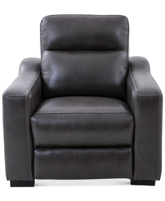 Furniture Gabrine Leather Power Recliner, Created for Macy's Macy's