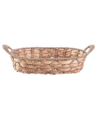 Seagrass Fruit Bread Basket Tray with Handles