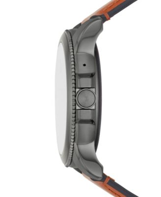 Fossil Men's Gen 5E Brown Leather Strap Touchscreen Smart Watch 44mm