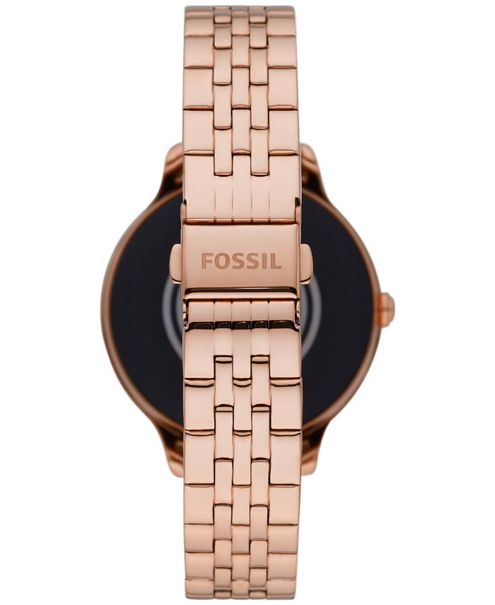 Fossil Women's Gen 5E Rose Gold-Tone Stainless Steel Bracelet ...