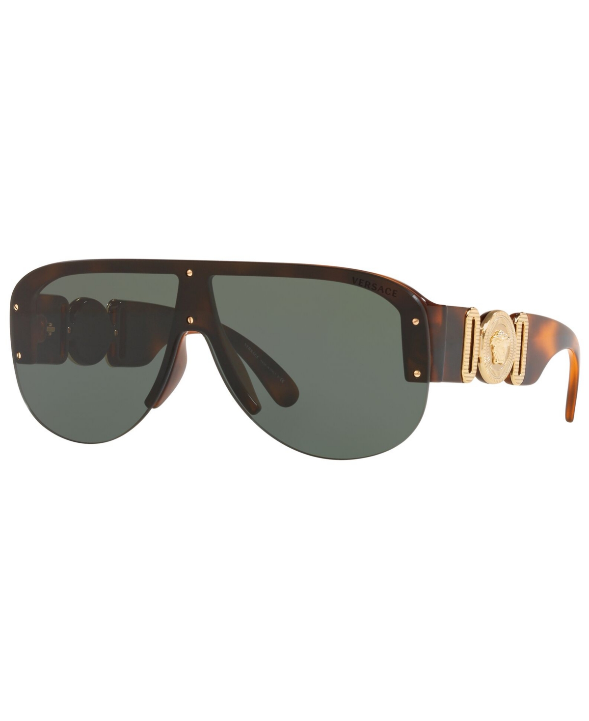 Shop Versace Men's Sunglasses, Ve4391 48 In Havana,dark Green