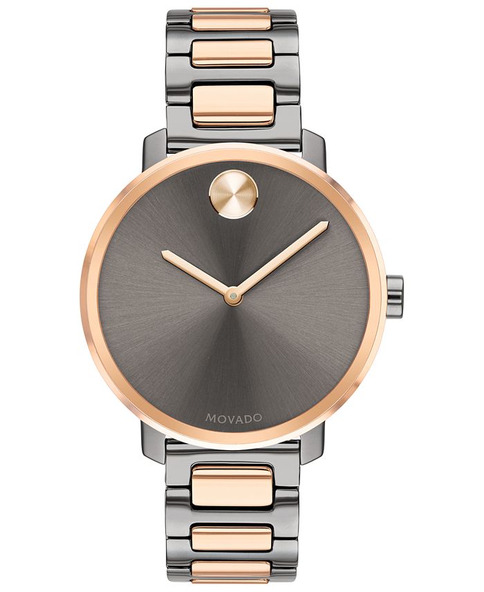 Movado Women's Swiss BOLD TwoTone Stainless Steel Bracelet Watch 34mm