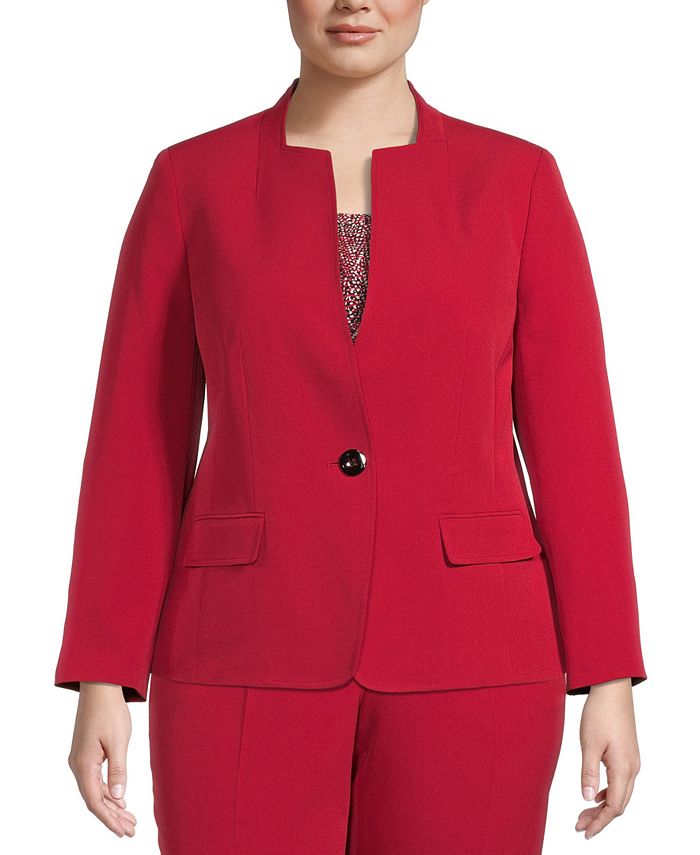 Plus Size Single-Button Blazer & Reviews - Jackets Blazers - Women - Macy's