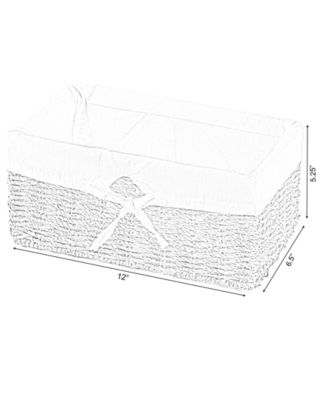 Vintiquewise Seagrass Shelf Basket Lined with Lining