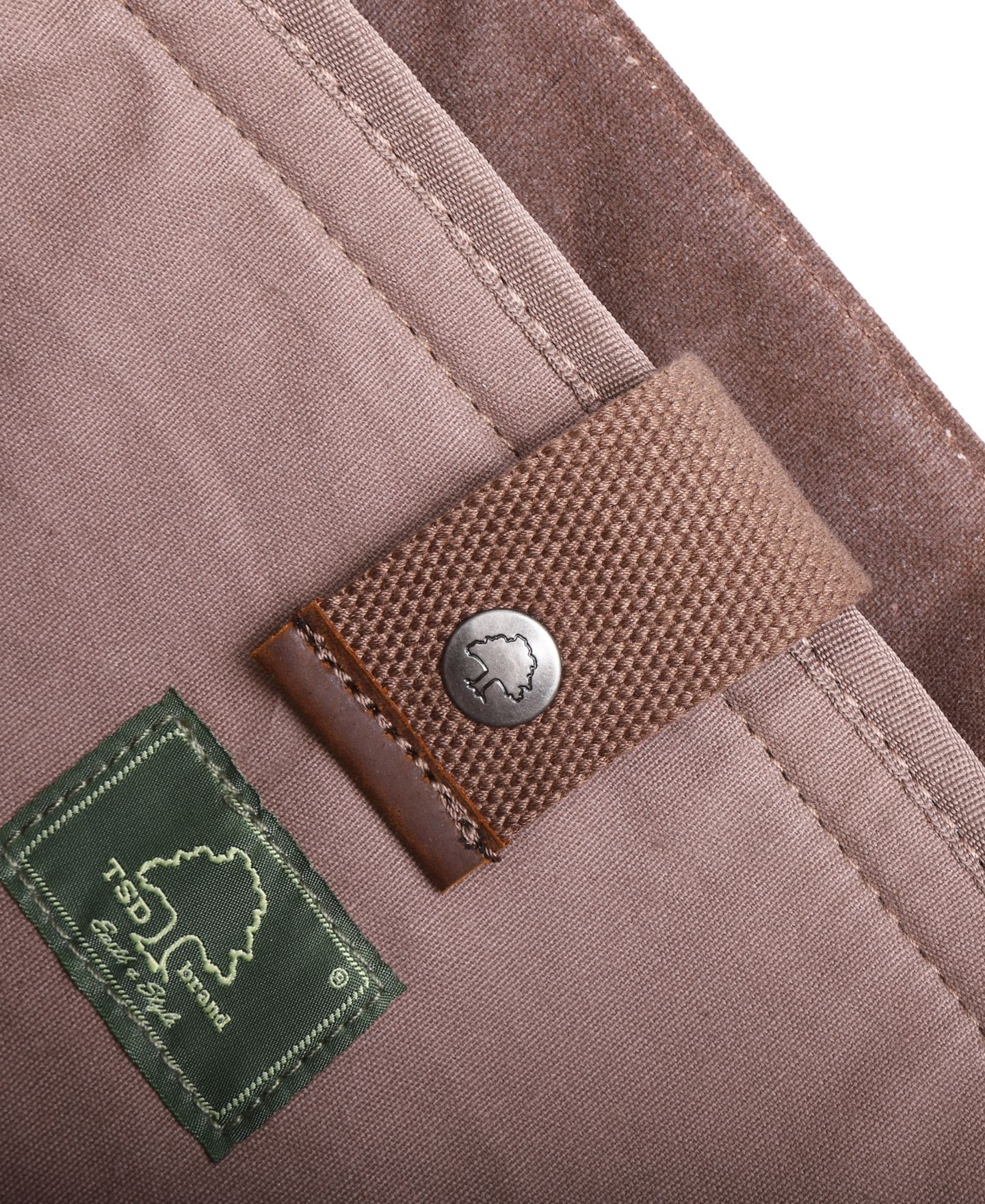 Женская сумка TSD BRAND Stone Creek Waxed Canvas Briefcase, цвет: Коричневый — фото 13