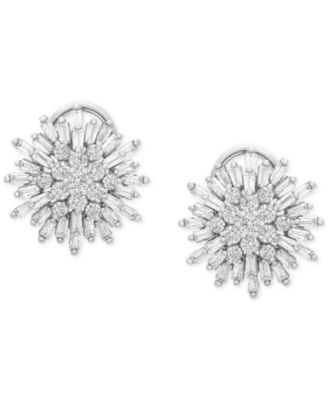 Diamond Starburst Earrings (1-1/2 ct. t.w.) in 14k White Gold or 14k Yellow Gold, Created for Macy's