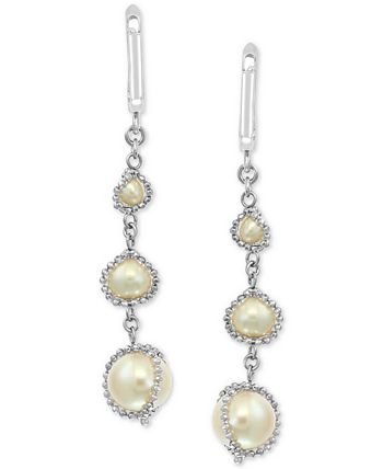 EFFY Collection - Cultured Freshwater Pearl (4mm-8-1/2mm) Drop Earrings in Sterling Silver