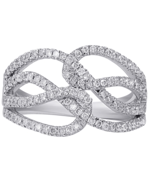 image of Diamond Intertwined Statement Ring (5/8 ct. t.w.) in 14k White Gold