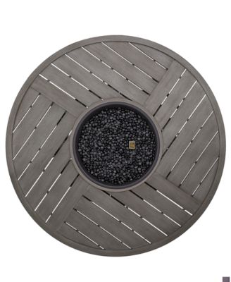 Agio CLOSEOUT! Tara 5-Pc. Round Fire Pit Chat Set (1 Fire Pit & 4 C-Spring Chairs), Created for Macy's 