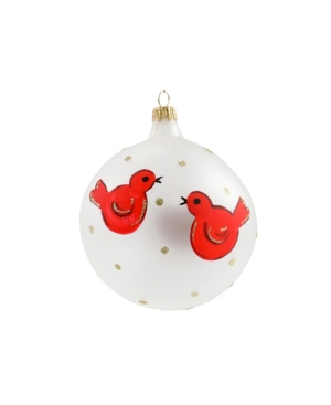 Shop Vietri Ornaments Red Birds Ornament In Handpainted