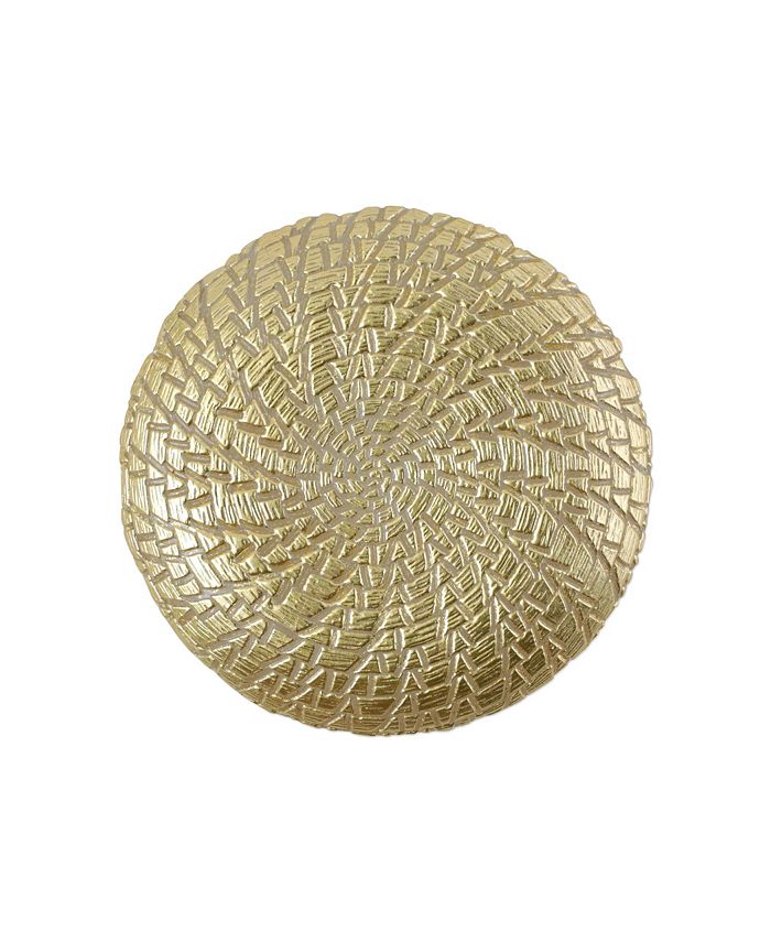 VIETRI - Vietri Rufolo Glass Gold Crocodile Salad Plate