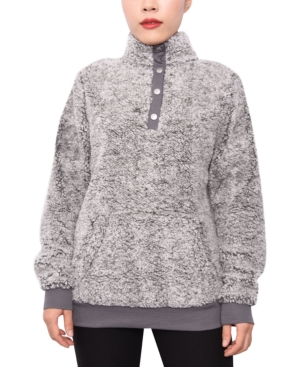 image of Planet Gold Juniors- Snap-Front Faux-Sherpa Top