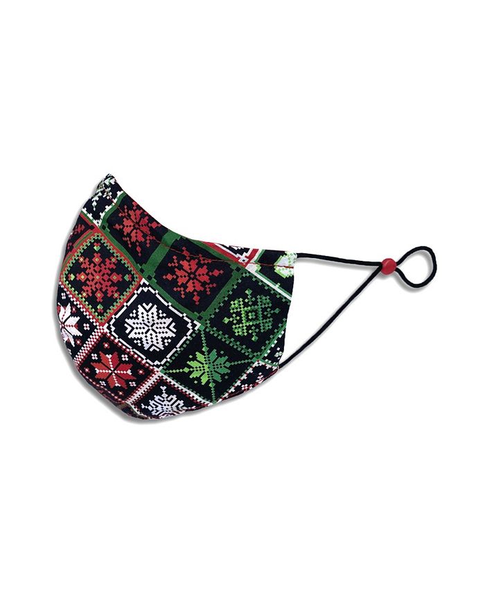 Calabrum Adult Cotton Reversible Buffalo Check Cone Face Mask, 2 Pack