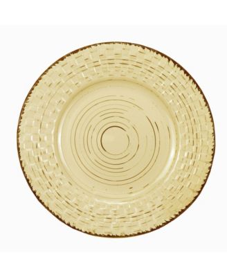 16 Piece Distressed Weave Dinnerware Set, Service for 4