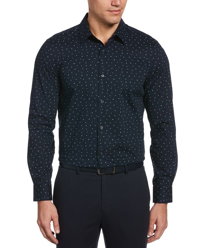 Perry Ellis Men's Scattered Petals Long Sleeve Button-Down Stretch ...