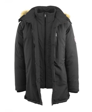 Galaxy By Harvic Men's Hevayweight Double Layer Hooded Long Parka Jacket