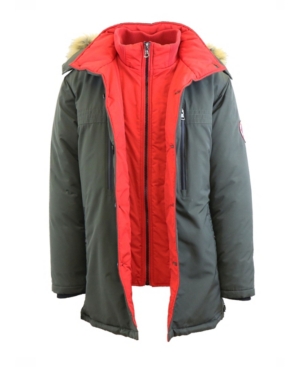 Galaxy By Harvic Men's Hevayweight Double Layer Hooded Long Parka Jacket