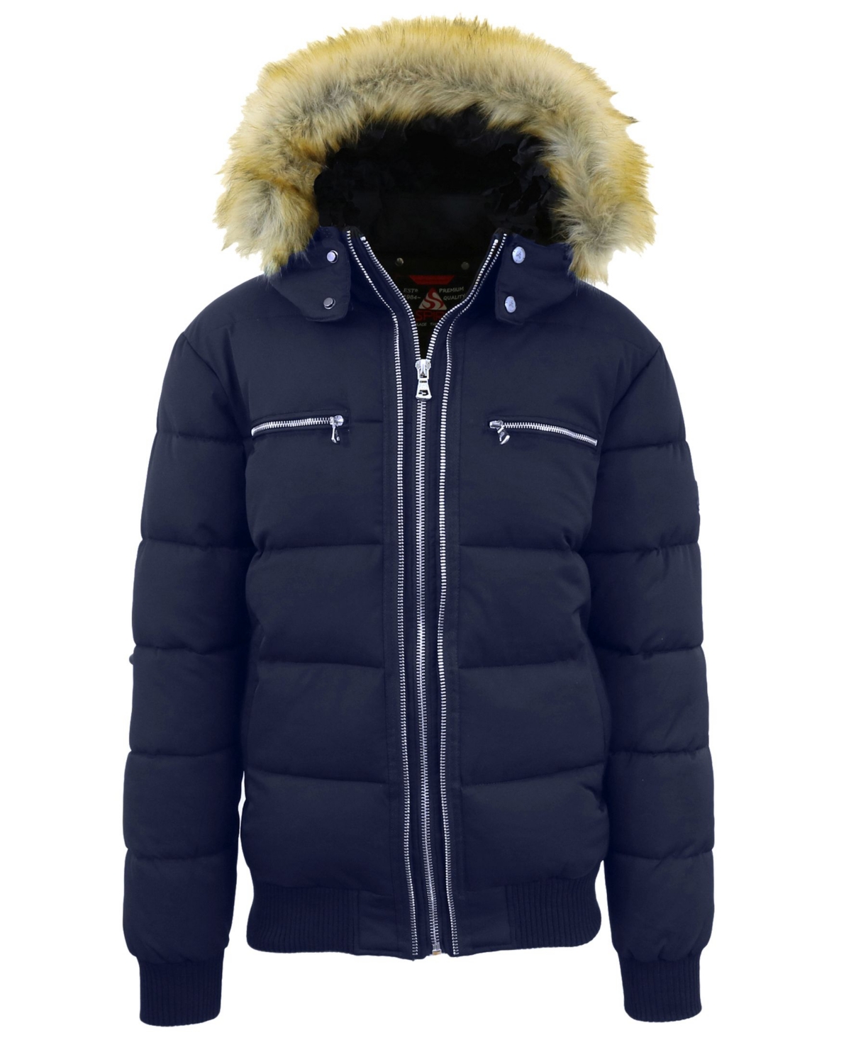 Galaxy By Harvic Men's Heavyweight Jacket With Detachable Faux Fur Hood