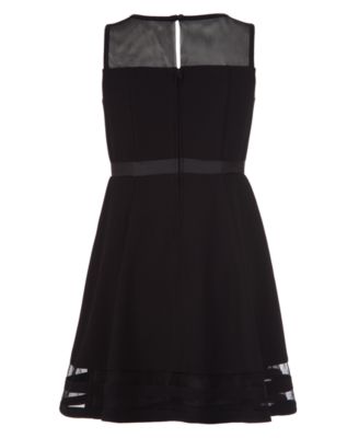 calvin klein illusion mesh dress