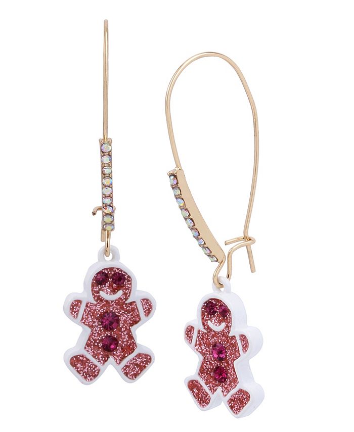 Betsey Johnson Festive Gingerbread Dangle Earrings Macy s