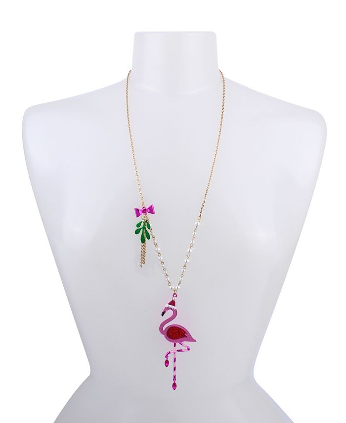 Betsey johnson sale flamingo necklace